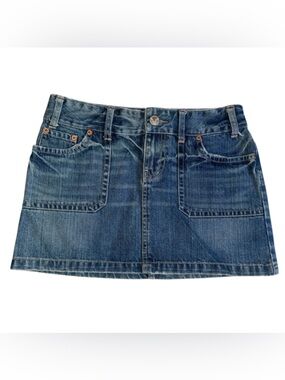 y2k American Eagle Micro Mini Denim Skirt Size 2